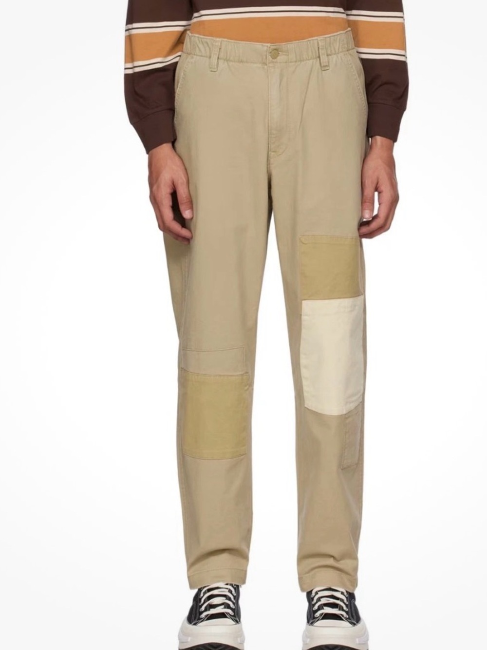 Levi's XX Chino EZ Taper Men’s Patchwork Stretch Pants Size XL 36x32 Beige Tan